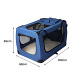 PaWz Pet Travel Carrier Kennel Folding Soft Sided Dog Crate For Car Cage Large L PaWz