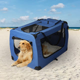 PaWz Pet Travel Carrier Kennel Folding Soft Sided Dog Crate For Car Cage Large L PaWz