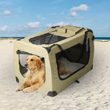 PaWz Pet Travel Carrier Kennel Folding Soft Sided Dog Crate For Car Cage Large L PaWz