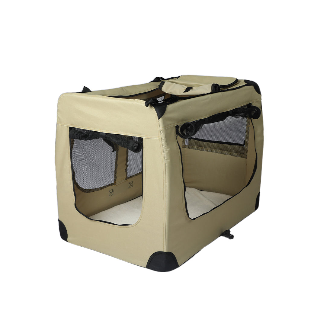 PaWz Pet Travel Carrier Kennel Folding Soft Sided Dog Crate For Car Cage Large M PaWz