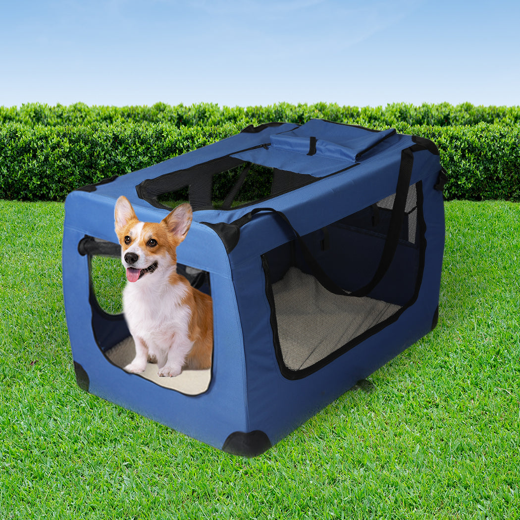 PaWz Pet Travel Carrier Kennel Folding Soft Sided Dog Crate For Car Cage Large S PaWz