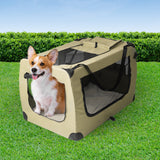 PaWz Pet Travel Carrier Kennel Folding Soft Sided Dog Crate For Car Cage Large S PaWz