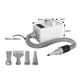 Dog Cat Pet Hair Dryer Grooming Blow Speed Hairdryer Blower Heater Blaster White PaWz