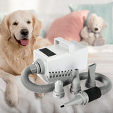 Dog Cat Pet Hair Dryer Grooming Blow Speed Hairdryer Blower Heater Blaster White PaWz