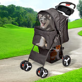 PaWz 4 Wheels Pet Stroller Dog Cat Cage Puppy Pushchair Travel Walk Carrier Pram PaWz