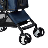 Pet Stroller Dog Cat Pram Foldable Carrier 4 Wheels Large Travel Pushchair Blue Unbranded