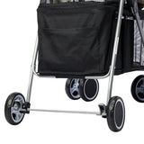 Pet Stroller Dog Cat Pram Foldable Carrier Large Travel 4 Wheels Pushchair Black Unbranded