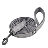 Reflective Pet Leash 2 meters Grey XS Petsleisure