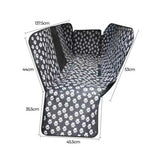 Waterproof Pet Car Seat Cover Hammock Black With Mesh Window Petsleisure