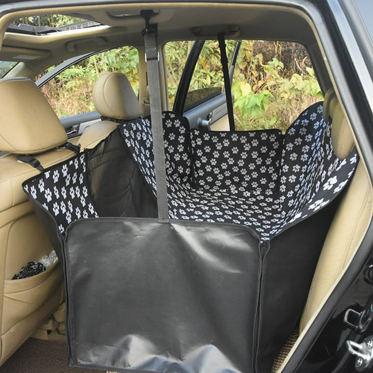Waterproof Pet Car Seat Cover Hammock Black With Mesh Window Petsleisure