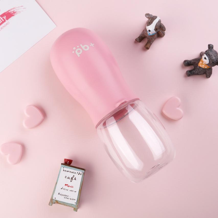 Pet Travel Water Bottle Portable Dogs rinking Feeder Leak-Proof Dispenser - Pink Petsleisure
