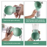 Portable Dog Water Bottle with Food Container Leak Proof Dog Water Dispenser(Green) Petsleisure
