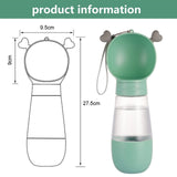 Portable Dog Water Bottle with Food Container Leak Proof Dog Water Dispenser(Pink) Petsleisure