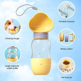 Portable Dog Water Bottle with Food Container Leak Proof Dog Water Dispenser(White) Petsleisure