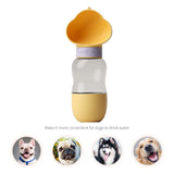 Portable Dog Water Bottle with Food Container Leak Proof Dog Water Dispenser(Yellow) Petsleisure