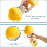 Portable Dog Water Bottle with Food Container Leak Proof Dog Water Dispenser(Yellow) Petsleisure