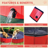 Floofi Pet Pool 120cm*30cm XL Red Floofi