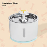 Floofi Pet Water Fountain 2.4L with Stainless Steel Blue Floofi