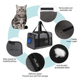 Floofi Portable Pet Carrier-L Size (Grey) FI-PC-138-FCQ Petsleisure