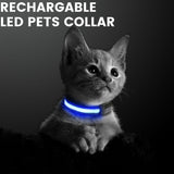 Floofi Solar USB Rechargable LED Dog Collar (M Blue) - PT-DC-136-QQQ Petsleisure