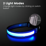 Floofi Solar USB Rechargable LED Dog Collar (M Blue) - PT-DC-136-QQQ Petsleisure