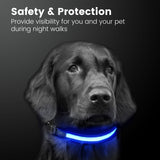 Floofi Solar USB Rechargable LED Dog Collar (M Pink) - PT-DC-141-QQQ Petsleisure