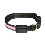 Floofi Solar USB Rechargable LED Dog Collar (M Pink) - PT-DC-141-QQQ Petsleisure
