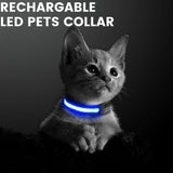 Floofi Solar USB Rechargable LED Dog Collar (L Blue) - PT-DC-143-QQQ Petsleisure