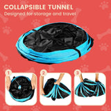 Floofi 4 Holes Cat Tunnel (Blue) Floofi