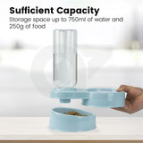 Floofi Automatic 2 in 1 Water & Food Feeder (Blue) Floofi