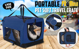 Paw Mate Blue Portable Soft Dog Cage Crate Carrier XL Petsleisure