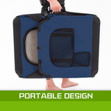 Paw Mate Blue Portable Soft Dog Cage Crate Carrier XL Petsleisure