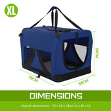 Paw Mate Blue Portable Soft Dog Cage Crate Carrier XL Petsleisure