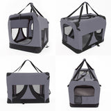 Paw Mate Grey Portable Soft Dog Cage Crate Carrier XL Petsleisure