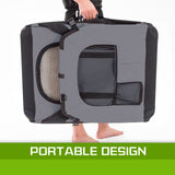 Paw Mate Grey Portable Soft Dog Cage Crate Carrier XL Petsleisure