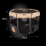 Paw Mate Grey Pet Dog Portable Soft Playpen Crate Cage XL Petsleisure