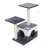 Paw Mate 69cm Grey Cat Tree Mono Multi Level Scratcher Petsleisure