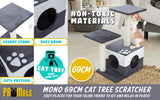 Paw Mate 69cm Grey Cat Tree Mono Multi Level Scratcher Petsleisure