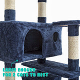 Paw Mate 130cm Blue Cat Tree Soho Multi Level Scratcher Petsleisure