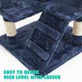 Paw Mate 130cm Blue Cat Tree Soho Multi Level Scratcher Petsleisure