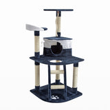 Paw Mate 120cm Blue Cat Tree Bear Multi Level Scratcher Petsleisure