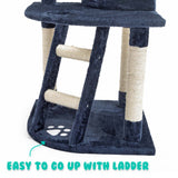 Paw Mate 120cm Blue Cat Tree Bear Multi Level Scratcher Petsleisure