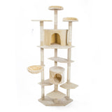 Paw Mate 201cm Beige Cat Tree Parala Multi Level Scratcher Petsleisure