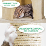 Paw Mate 201cm Beige Cat Tree Parala Multi Level Scratcher Petsleisure