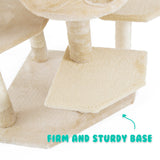 Paw Mate 201cm Beige Cat Tree Parala Multi Level Scratcher Petsleisure