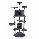 Paw Mate 201cm Grey Cat Tree Parala Multi Level Scratcher Petsleisure