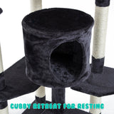 Paw Mate 201cm Grey Cat Tree Parala Multi Level Scratcher Petsleisure