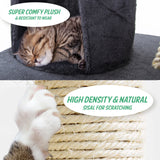 Paw Mate 140cm Grey Cat Tree Maple Multi Level Scratcher Petsleisure