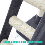 Paw Mate 140cm Grey Cat Tree Maple Multi Level Scratcher Petsleisure