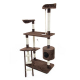 Paw Mate 170cm Brown Cat Tree Fuji Multi Level Scratcher Petsleisure